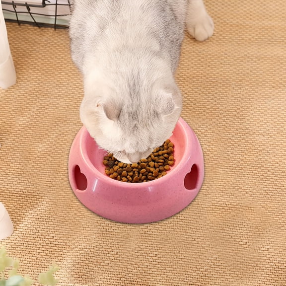 FEOLGEHLY Slow Feed Dog Food Water Bowl, Pet Bowl, Non Skid Heart Shaped Anti-Spill Feeding Bowl for Small Dogs and Indoor Cats Household Daily Feeding Supplies