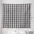 thumbnail image 1 of Shells Tapestry, Monochromatic Classic Design Art Deco Shapes Vintage Style Optical Motif, Fabric Wall Hanging Decor for Bedroom Living Room Dorm, 5 Sizes, Charcoal Grey White, by Ambesonne, 1 of 1