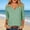 A-Green, variant on 3/4 Length Sleeve Womens Tops Casual Loose Fitting T Shirt Soft Comfy Soild Color V Neck Tops for Women