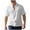 White, variant on Men Half Button up Thin Street Linen Shirt Classic Stand Collar Simple Style T Shirts Summer Solid Daily Tops Black