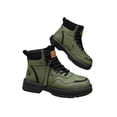 thumbnail image 3 of UKAP Bottines pour Hommes Décontractées Bottes de Travail Imperméables Bottes de Randonnée Chaussures d'Hiver Confort Vert Armée 5.5, 3 of 9