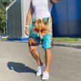 thumbnail image 6 of Logiee Fiery Red Maple Leaf Fox Print Men's Pajama Shorts with Drawstring & Pockets,Sleep Shorts for Men,Sleepwear Bottoms,Elastic Waistband Loungewear-3X-Large, 6 of 6