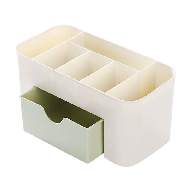Btomtd Multi Functional Desktop Organizer Drawer Student Stationery Organizer Jewelry Cosmetics Desk Organizer Box, Green