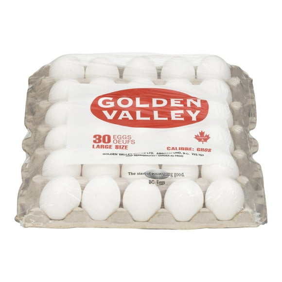 Golden Valley gros oeufs blancs paquet de 30