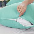 thumbnail image 5 of Unique Bargains Pillowcases 2-Piece Egyptian Cotton Pillow Cover Cyan Queen, 5 of 8
