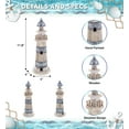 thumbnail image 2 of CoTa Global Silver Sea Lighthouse - Handmade Distressed Wooden Lighthouse Decoration, Decorative Beach Style Tabletop Centerpiece, Blue Stripes Nautical Home Decor - Large, 11.8 Inch, Color May Vary, 2 of 7