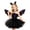 F189-Black, variant on FYDUU Little Girls 4Pcs Pumpkin Halloween Outfit Orange Sparkle Tulle Tutu Dress Sleeveless Party Dress Arm Sleeves Headband and Candy Bag 5-6 Years