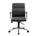 thumbnail image 3 of Scranton & Co Modern Vinyl Executive Mid-Back Office Chair in Black, 3 of 6