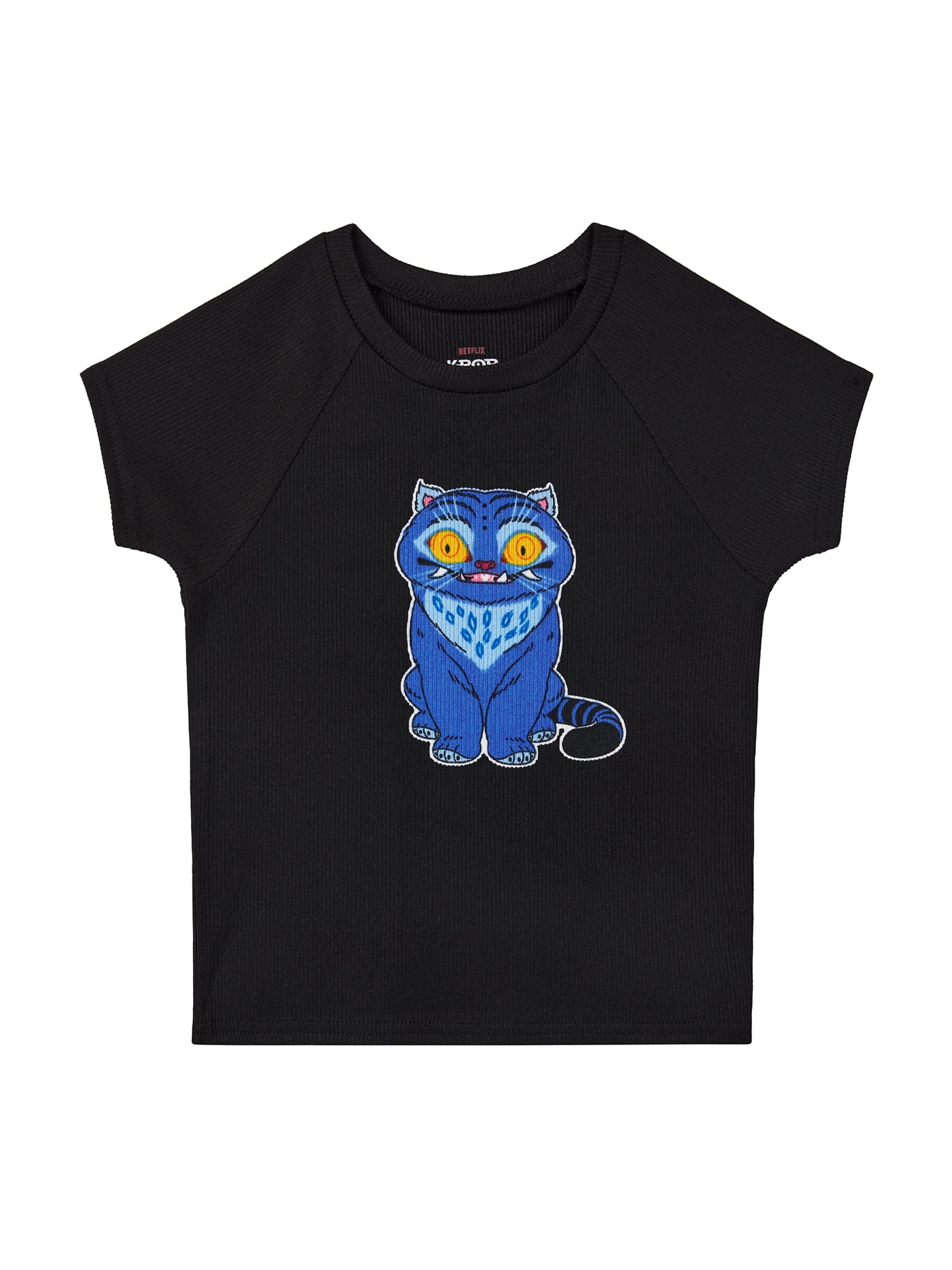 Kpop Demon Hunters Girls Short Sleeve Snug Fit Sleep Top and Pants Pajama Set, 2-Piece, Sizes 4-10