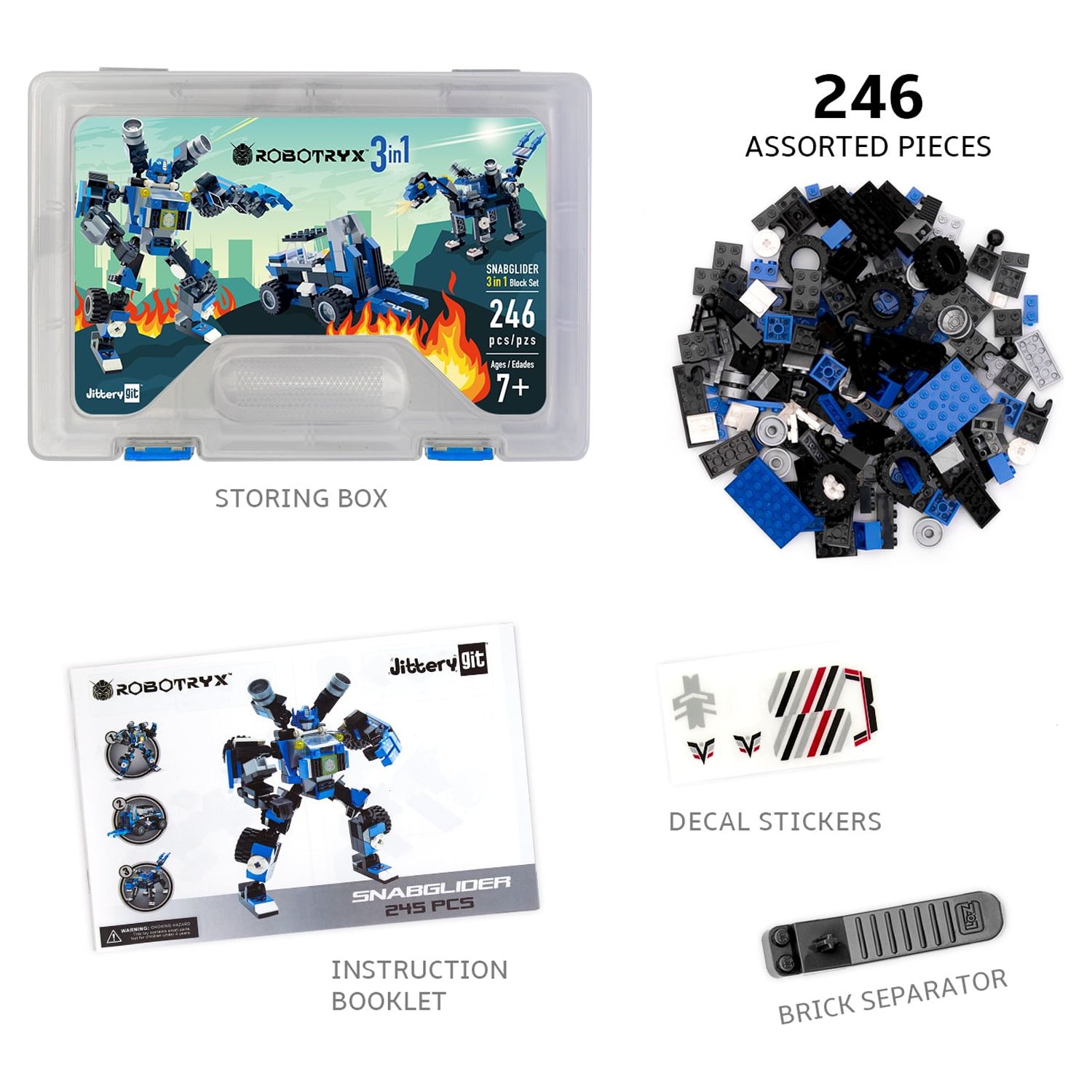 JitteryGit Robotryx Guardians 3-in-1 Building Robot photo 8