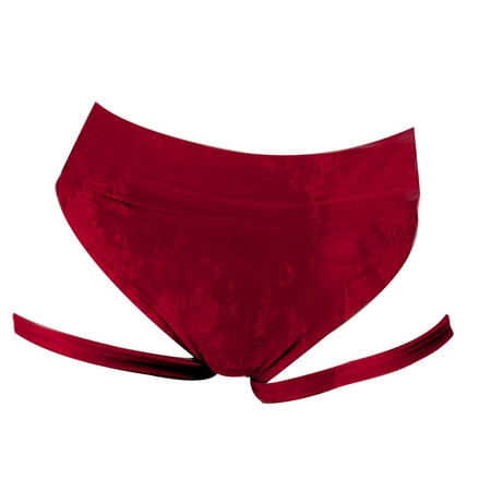 Clearance Cqxid525 Seamless Women Underwear Women s Solid Color Pleated Hot Pants High Waist Fun Buttock Lifting Sweatpants Ladies Panties Red