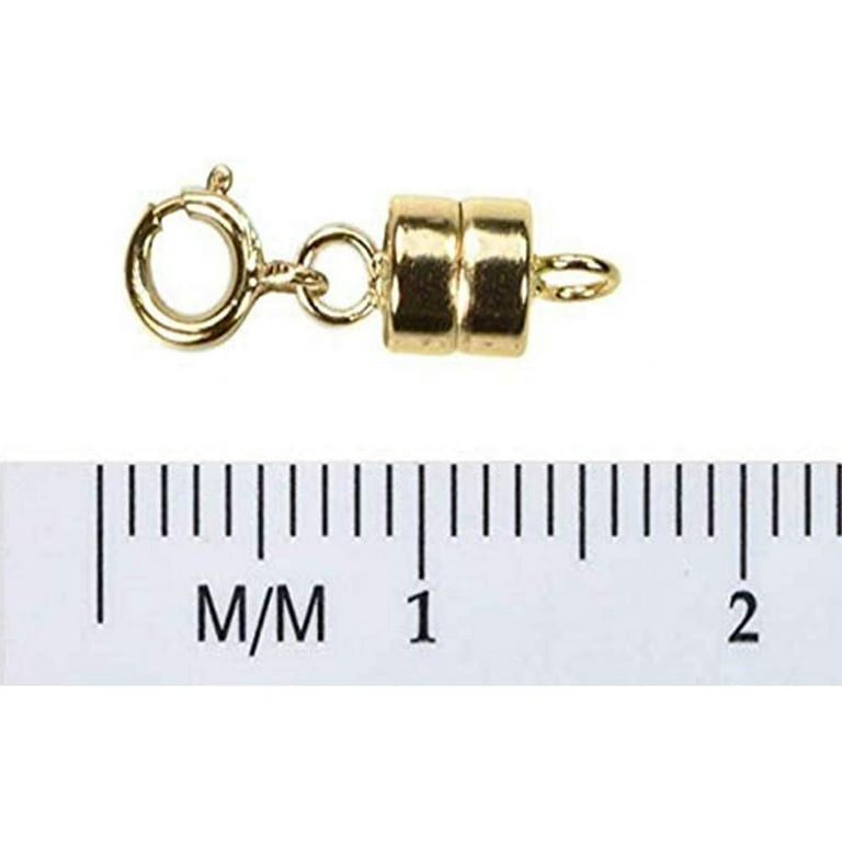 NEW SOLID 14K YELLOW GOLD Barrel Magnetic Converter Necklace Clasp with Spring Ring