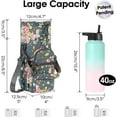thumbnail image 6 of Narwey Insulated Water Bottle Holder for Christmas Gift with Adjustable Strap 32oz 40oz Sports Bottle Sling Bag Waterproof Drawstring with Handles, 6 of 8