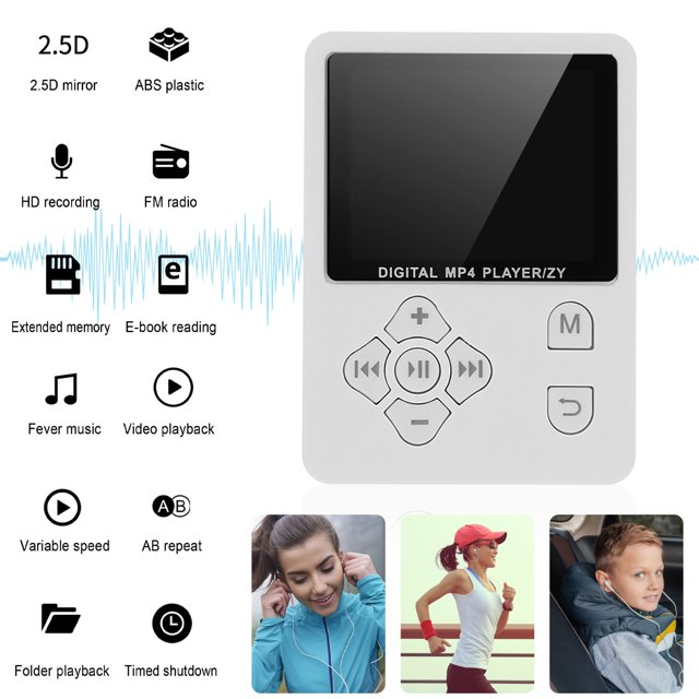 Mini MP3 MP4 Reproductor de música digital Pantalla TFT de 1.8 pulgadas Grabadora de sonido FM MP3 digital portátil Grabación de voz