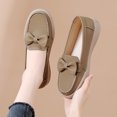 thumbnail image 6 of Big Size Women's Casual Loafers Slip On Leather Shoes Lightweight Casual Walking Shoes Female Moccasins Classic Penny Loafer Flats Boat Shoes, 6 of 9