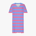 thumbnail image 4 of Amzcrzy Robes pour Femmes Robes Grande Taille pour Femmes aux Courbes Robes pour Femmes Robe Ample Imprimée Décontractée à Manches Courtes à Col en V Longueur Genou Robe Midi pour Femmes, 4 of 5