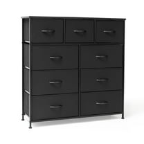 Pellebant Black 9 Drawers Home Wide Closet Dresser Storage Tower