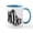 White/Blue Inside, variant on CafePress - Hike Boot - 11 oz Ceramic Mug - Novelty Coffee Tea Cup