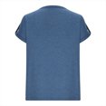 thumbnail image 5 of Mittory Women's V Neck Short Sleeve Tops Button Down Casual T Shirts Basic Dressy Tees, 5 of 7