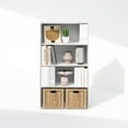 thumbnail image 6 of Furinno Simple Open Shelf, Bookcases, 4-Tier, White, 6 of 6