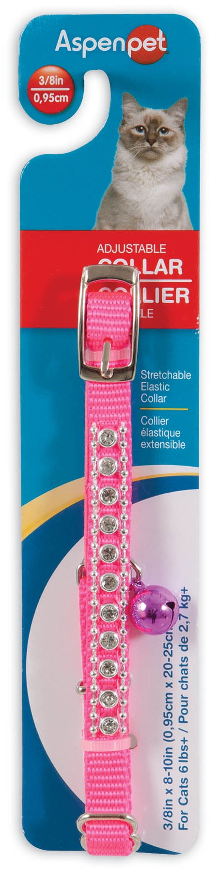 pink rhinestone cat collar