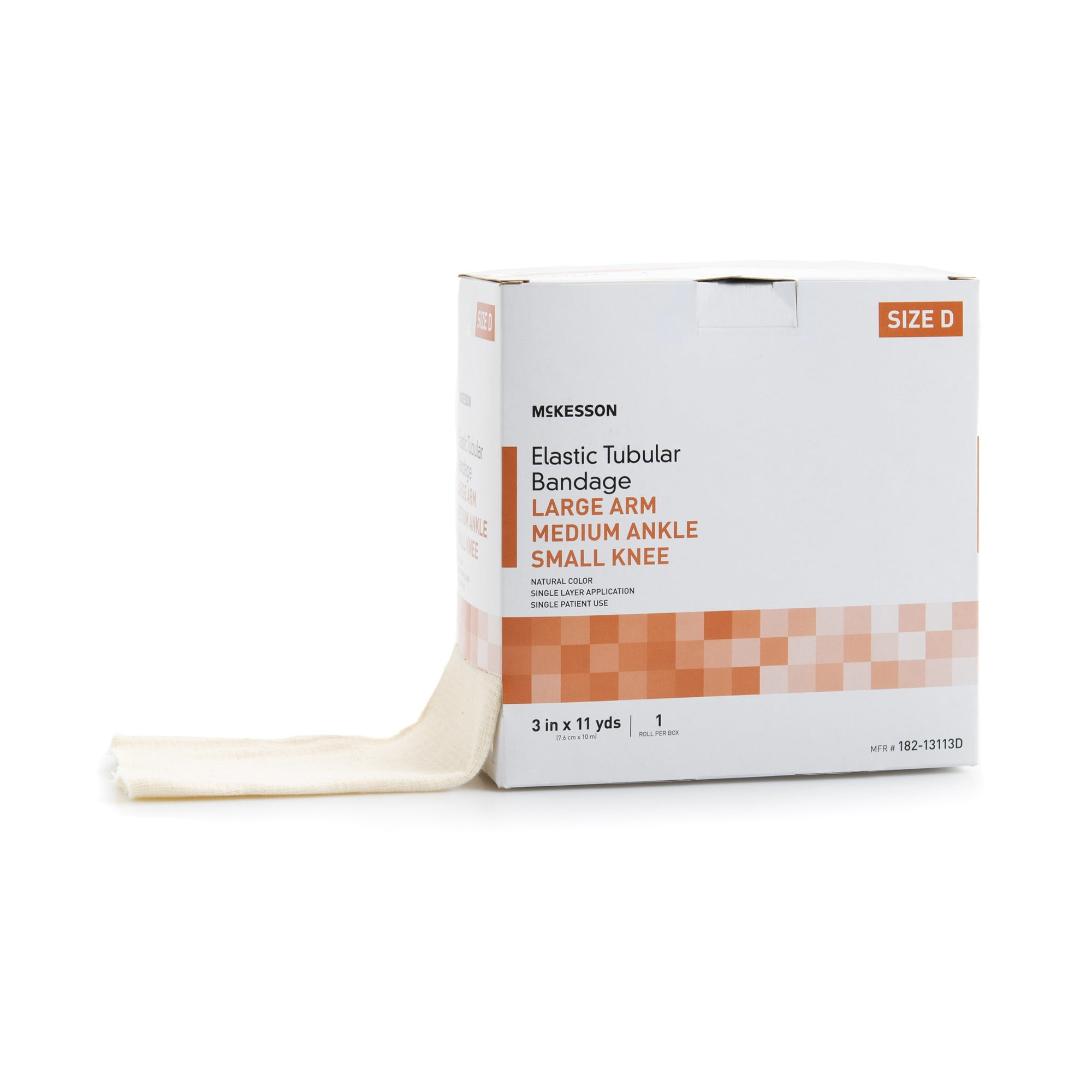 McKesson Tubular Elastic Bandage, 3 in. x 11 yds., Size D, 1 Count, 1 Pack