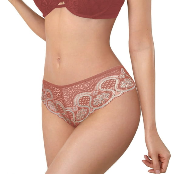 adviicd Panties for Women Pack High Waist Women's Underwear Matte Rose Gold X-Large