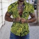 thumbnail image 1 of Camisa de manga corta con estampado hawaiano para hombre blusas casuales de moda gran oferta cómodas suaves y transpirables tallas grandes, 1 of 6