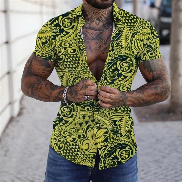 Camisa de manga corta con estampado hawaiano para hombre blusas casuales de moda gran oferta cómodas suaves y transpirables tallas grandes