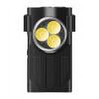 Mini V7 EDC Linternas 1100LM Llavero Luz Magnética Luz roja SOS (Negro)
