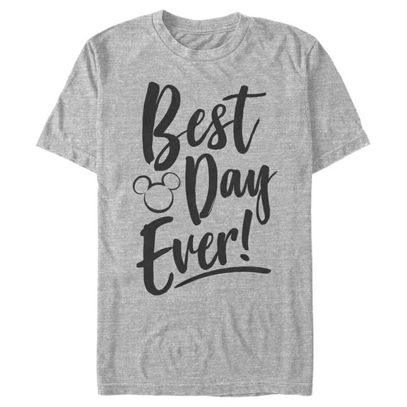 Men's Mickey & Friends Best Day Ever! Graphic Tee Athletic Heather Medium