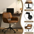 thumbnail image 3 of Homy Casa Makerspace & Workshop Chair, Durable, Brown Faux Suede, Rolling, Ergonomic, 3 of 6