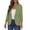 Army Green, variant on ZVNAΖH Women's Ruched 3/4 Sleeve Blazers One Button Slim Fit Blazer Lightweight Office Work Suit Jacket