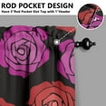 thumbnail image 5 of Pioneer Kitchen Curtains and Valance Set 36 Inch Tier Vintage Roses Pattern 3 Pieces Set Dining Room Small Curtain Drapes Cafe Curtains Valance for Home Decor Rod Pocket, 5 of 6