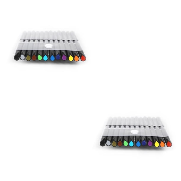 Moyic Bolígrafos de colores, bolígrafo planificador de diario, suministros de plástico para escuela y oficina, 1 Juego, papelería para estudiar, Vistoso 12 Farben, PVC 2piezas