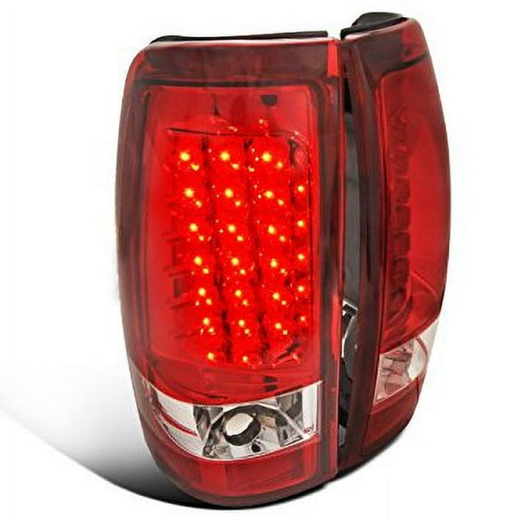 Spec-D Tuning LT-SIV99RLED-TM Chevy Silverado Red Led Tail Lights Lamps Pair