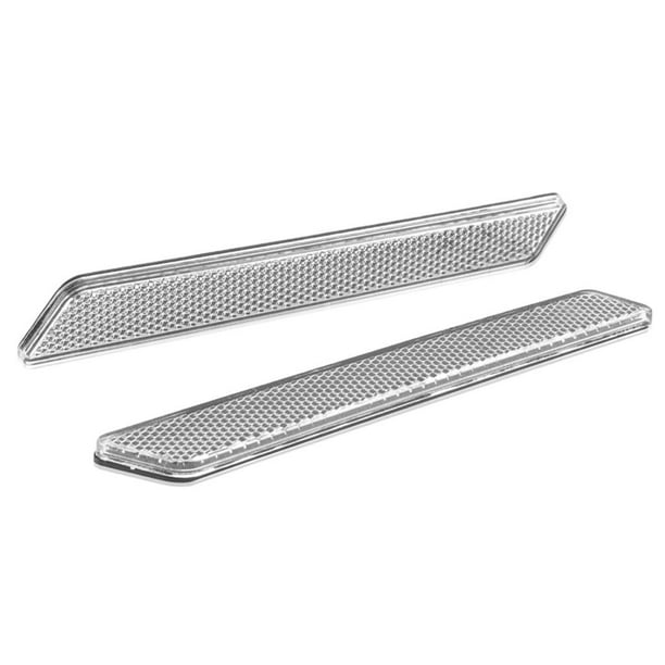 2 piezas reflectores de bolsa de sillín para motocicletas para Harley Touring Plata