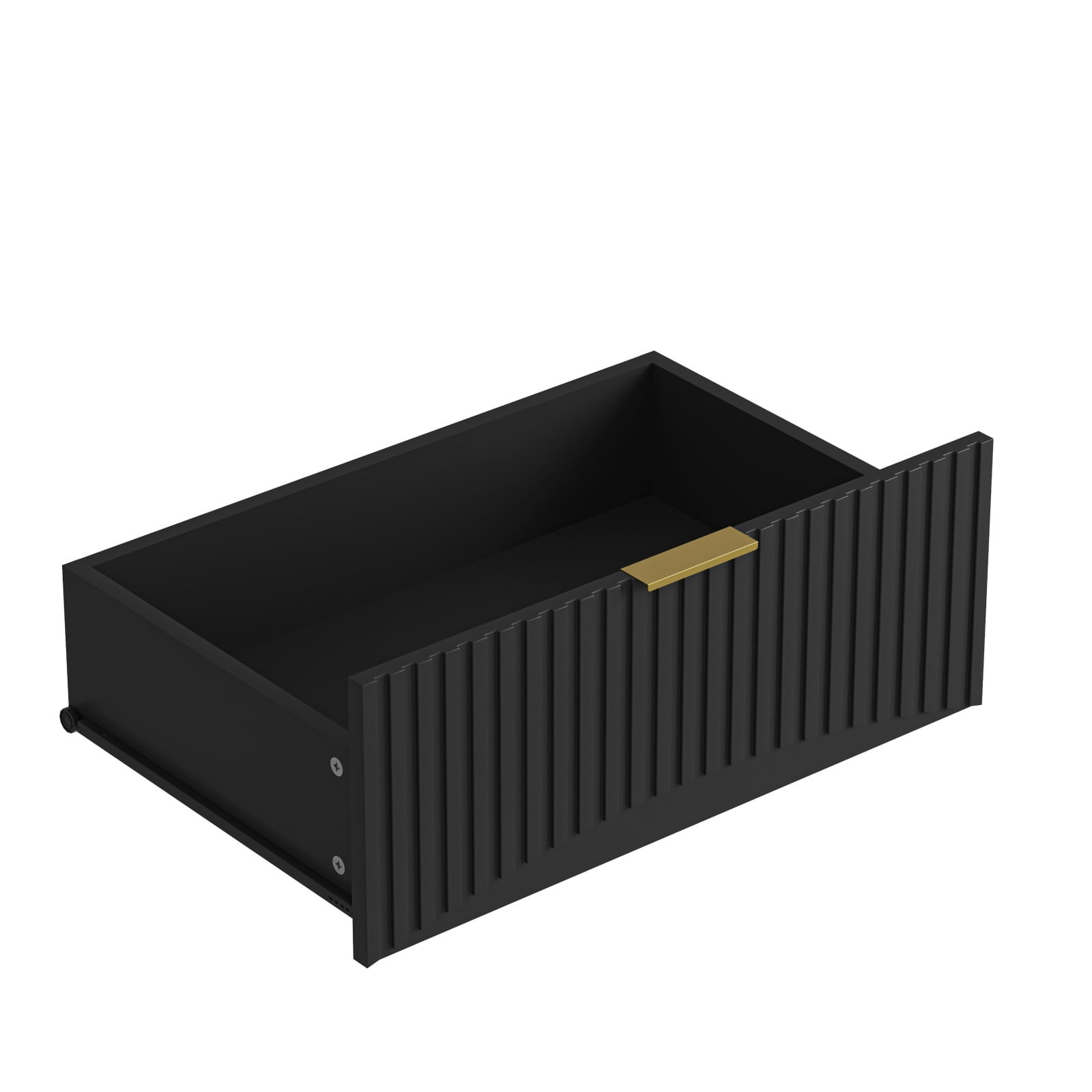 Hommoo Modern 6-Drawer Wavy Patterns Dresser Storage Cabinet Credenza, Chest of Drawers for Bedroom, Living Room, Hallway, and Entryway, Black