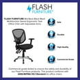thumbnail image 4 of BizChair Mid-Back Black Mesh Multifunction Swivel Ergonomic Task Office Chair with Adjustable Arms, 4 of 13