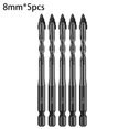thumbnail image 5 of 5pcs Hex Drill Bit Set For Concrete Porcelain Tile Glass Metal Professional Multifunction Drill Bits Kit Tools Carbide Drills, 5 of 6