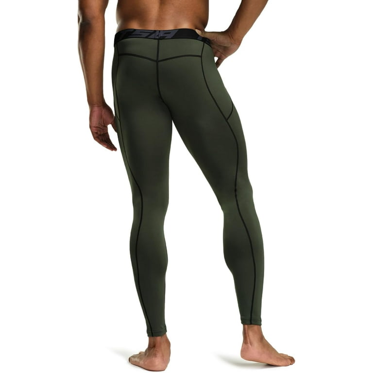TSLA 1 or 2 Pack Men's Thermal Compression Pants, Athletic Sports Leggings  & Running Tights, Wintergear Base Layer Bottoms 