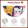 thumbnail image 3 of Fotbe Colorful Cats Pattern Art Pattern Christmas Tree Skirt, Tree Skirts Plush Christmas Decorations, Christmas Tree Skirts Xmas Decorations Holiday Party Decor-36", 3 of 6