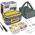 thumbnail image 1 of Danhjin Electric Lunch Pack Lunch Box Food Heater, Heated Lunch Box For Adults, 110V Portable Food Warmer LunchBox For Car Truck Work With Removable 304 Stainless Steel, 1 of 7