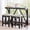 Espresso + Solid Wood + Foam, variant on Luckynote Farmhouse 3-Piece Counter Height Dining Table Set with USB Port and Upholstered Stools,Espresso