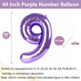 thumbnail image 2 of Globo Yeodong número 9 morado de 40 cm para 9 cumpleaños, 2 of 7