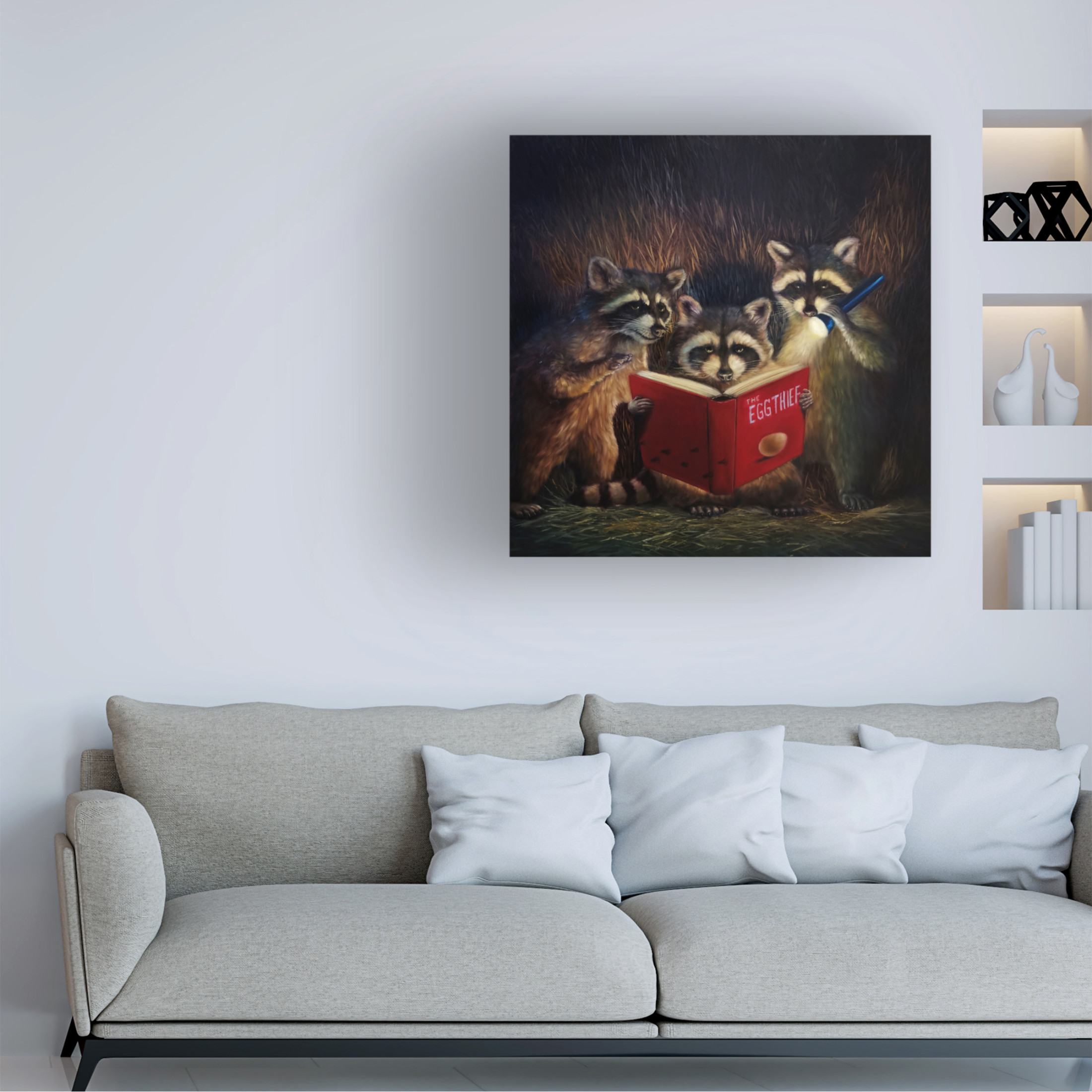 Canvas Wall Art - Lucia Heffernan 'Backyard Gangster' Wall Art for Living Room, Bedroom, or Office Décor by Trademark Fine Art - 14 x 14 Inches