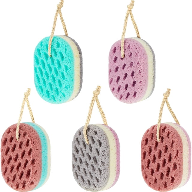 Esponja de baño suave de 5 piezas Esponja corporal suave y calmante Natural