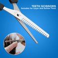 thumbnail image 2 of Tijeras para el cabello Juego de tijeras para peluquería con tijeras de corte de mascotas, barberos o uso del hogar - Acero inoxidable esquí esquí Gafas de esquí, 2 of 5