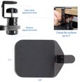 thumbnail image 2 of VIVO Black Rotating Desk Clamp Adjustable Computer Mouse Pad and Device Holder, 2 of 4