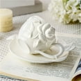 thumbnail image 3 of Taza de café de cerámica con diseño de flor 3D, estilo Retro europeo, taza de té con platillo, 3 of 6